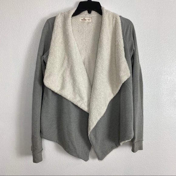 Hollister Cascading Fleece Jacket Cardigan Sz XS S - Picture 3 of 8